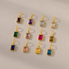 Emerald Cut Emerald Charm Silver 18K Gold Plated