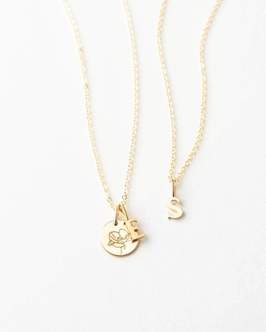 Dainty Serif Initial Necklace