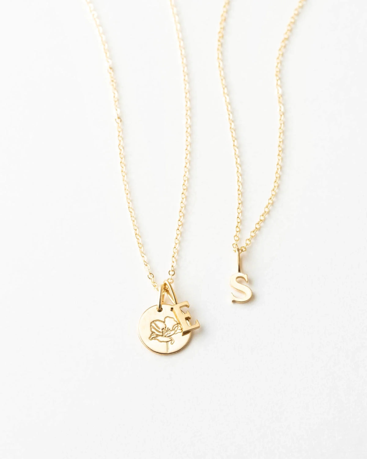 Dainty Serif Initial Necklace