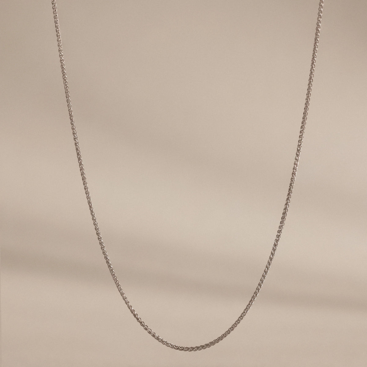 Woven Chain Necklace Silver 18K Gold Plated
