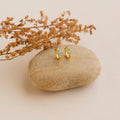 Athena Topaz Huggies Silver 18K Gold Plated