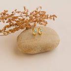 Athena Topaz Huggies Silver 18K Gold Plated