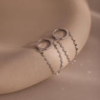 Mirror Chain Huggies Silver 18K Gold Plated