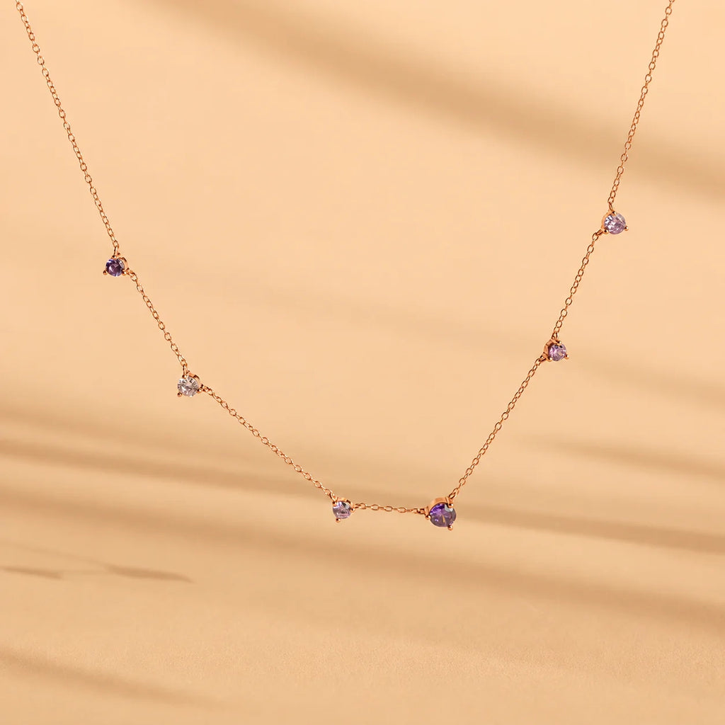 Amethyst Station Necklace