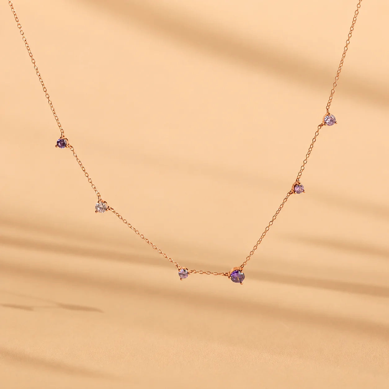 Amethyst Station Necklace