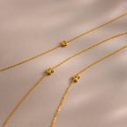 Bubble Initial Bracelet Silver 18K Gold Plated