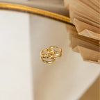 Small Bold Hoops  Silver 18K Gold Plated