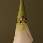 Toi et Moi Wrap Ring Silver 18K Gold Plated
