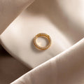 Pave Diamond Charm Clip Silver 18K Gold Plated