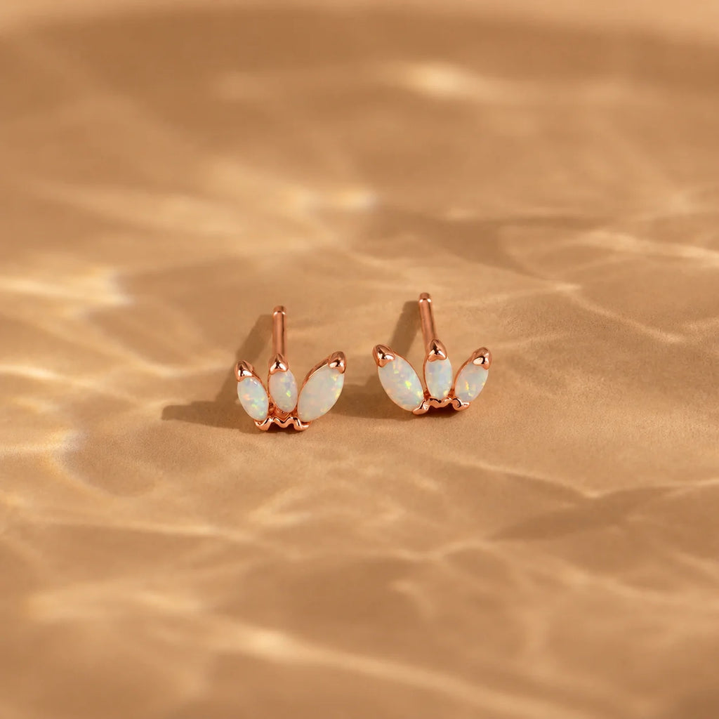 Opal Marquise Studs