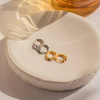 Diamond Angelica Sapphire Huggies Silver 18K Gold Plated