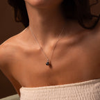 Midnight Pearl Necklace  Silver 18K Gold Plated