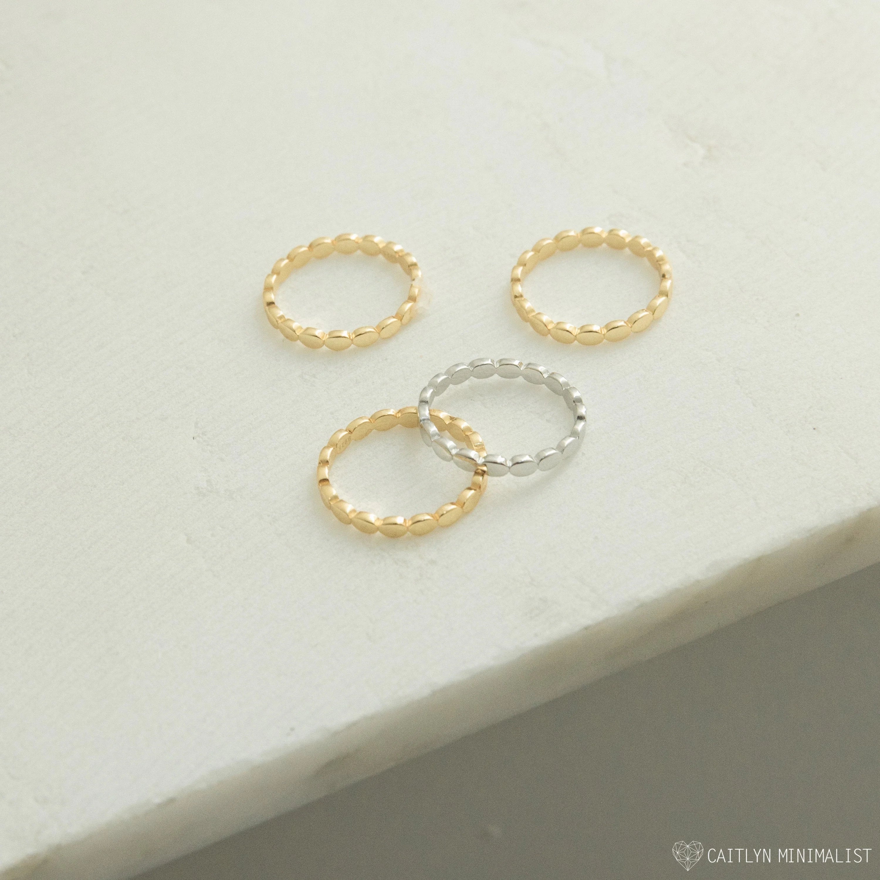 Regal Beaded Stackable Ring