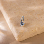 Dainty Aquamarine Charm Silver 18K Gold Plated