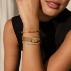 Diamond Mesh Timepiece Silver 18K Gold Plated
