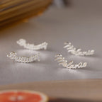 London Name Earrings Silver 18K Gold Plated