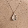 Fingerprint Teardrop Necklace Silver 18K Gold Plated