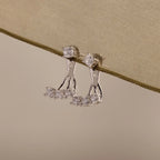 Diamond Cascade Ear Jackets Silver 18K Gold Plated