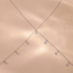 Diamond Station Body Chain Silver 18K Gold Plated