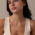 Opal Diamond Necklace Silver 18K Gold Plated