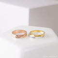 Stacking Name Band Silver 18K Gold Plated
