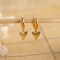 Shark Tooth Huggies Silver 18K Gold Plated
