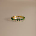 Lace Eternity Emerald Silver 18K Gold Plated
