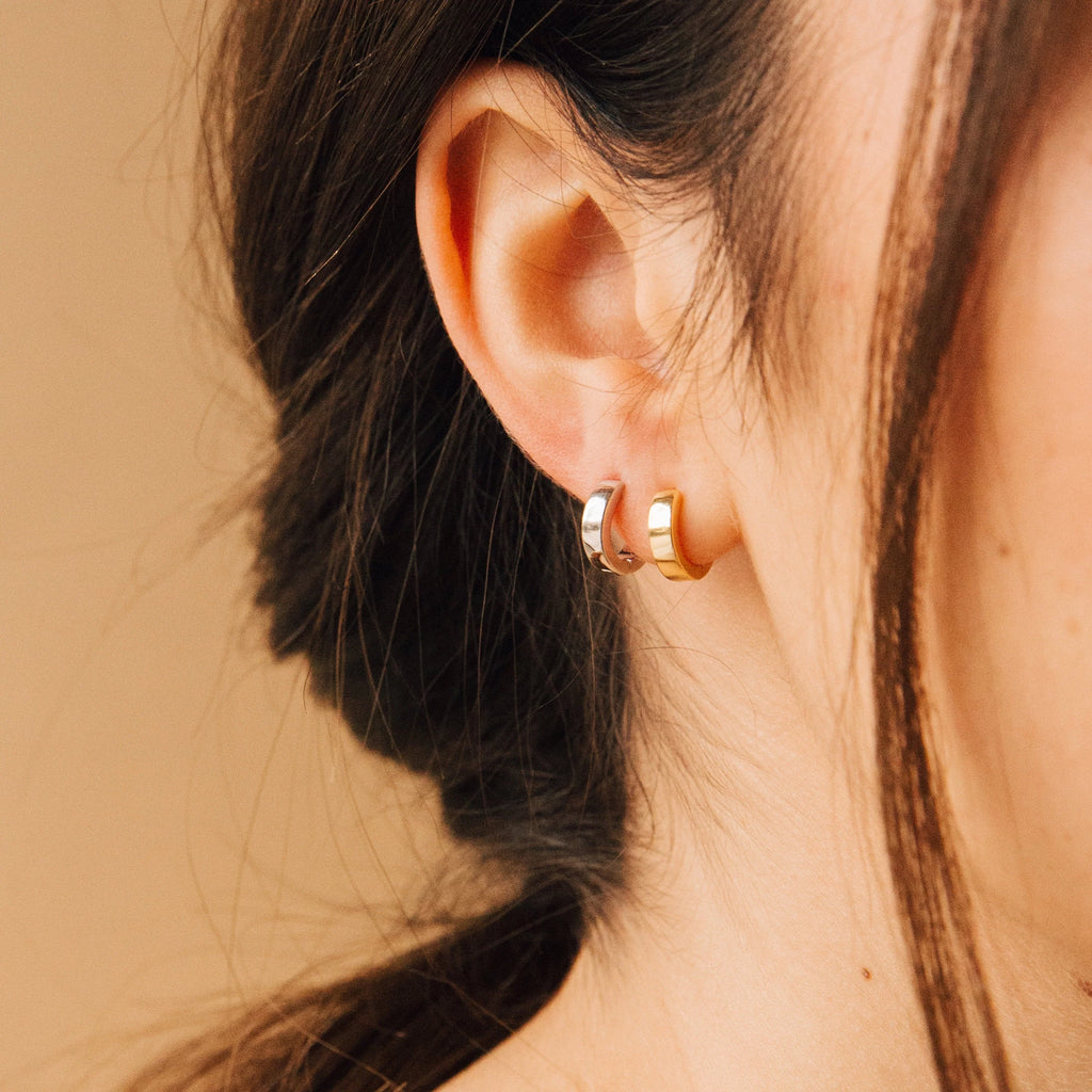 Meg Huggies Silver 18K Gold Plated