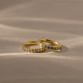 Aquamarine Clicker Huggies Silver 18K Gold Plated