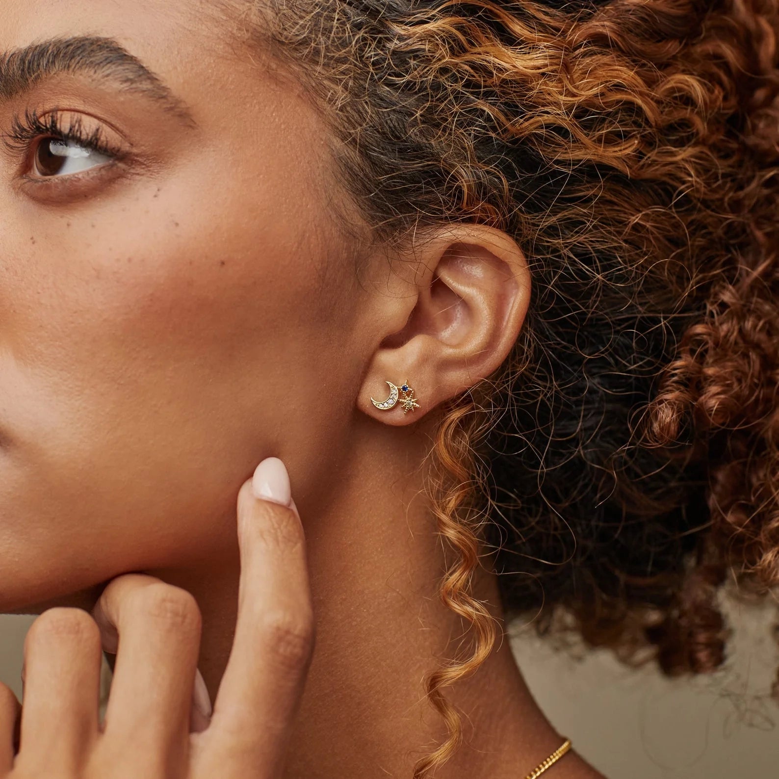 Aeon Studs Silver 18K Gold Plated