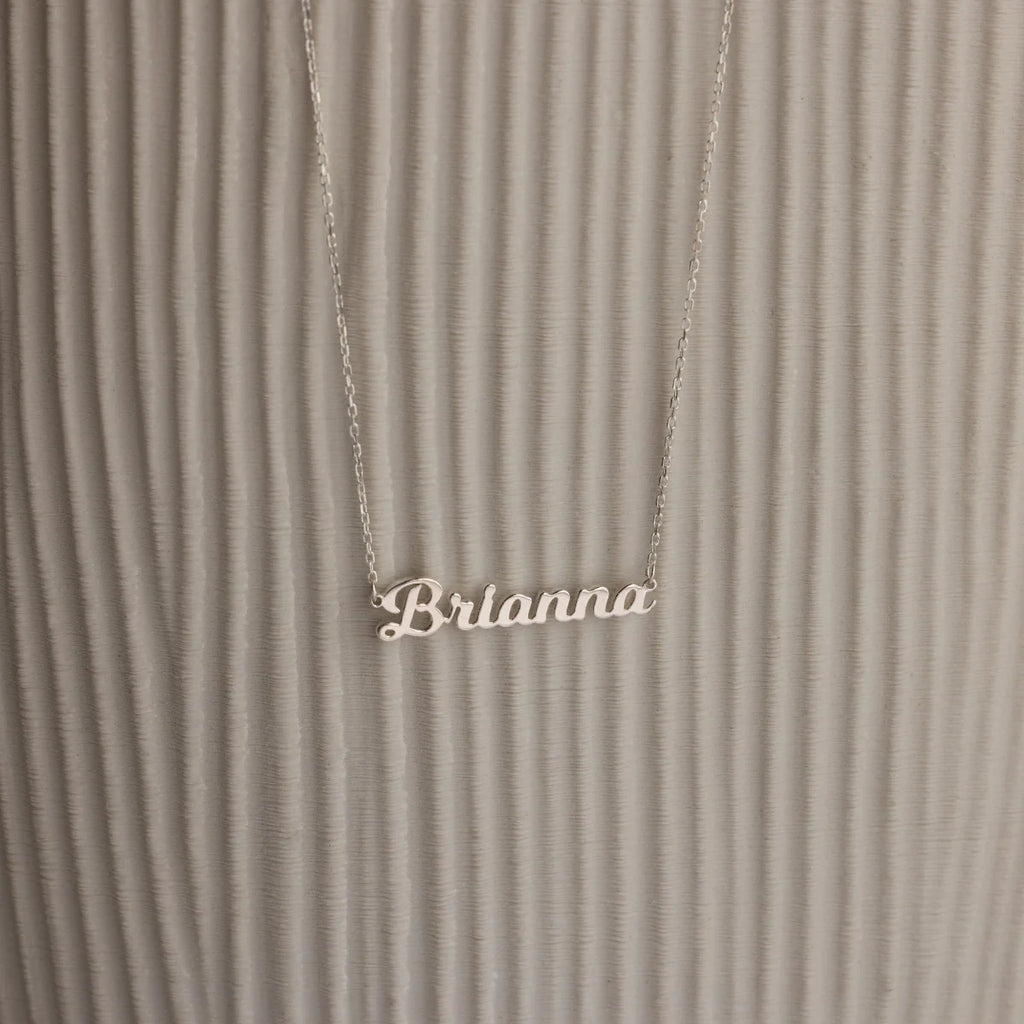 Mellow Name Necklace Silver 18K Gold Plated