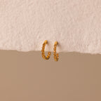 Inside Out Birthstone Huggies Silver 18K Gold Plated