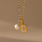 Classic Pearl Charm Silver 18K Gold Plated