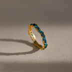 Staggered Marquise Birthstone Ring  Silver 18K Gold Plated