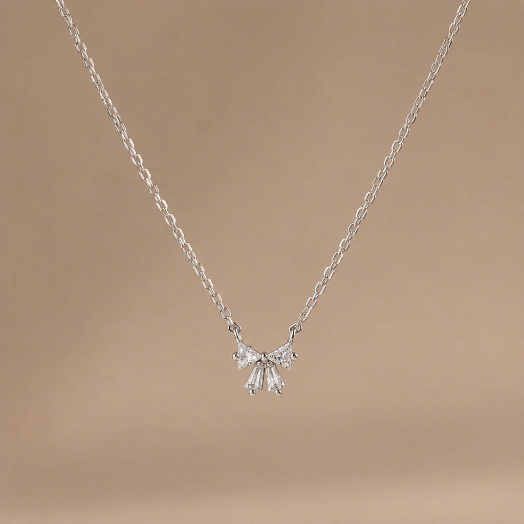 Radiant Bow Sparkle Necklace