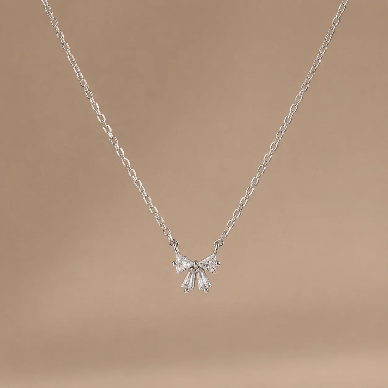 Radiant Bow Sparkle Necklace