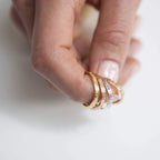 Coordinates Band Silver 18K Gold Plated