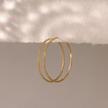 Thin Sparkle Hoops Silver 18K Gold Plated