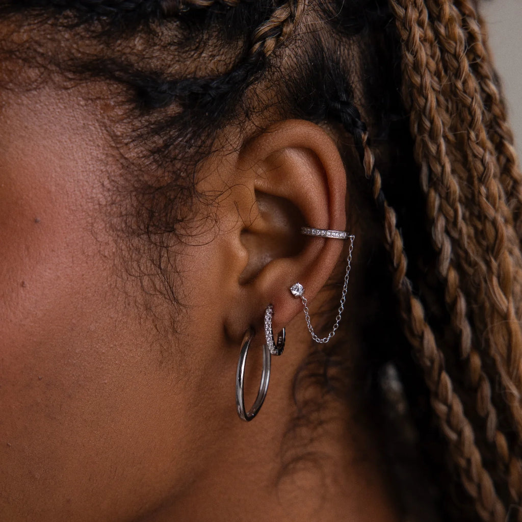 Classic Hoops Silver 18K Gold Plated