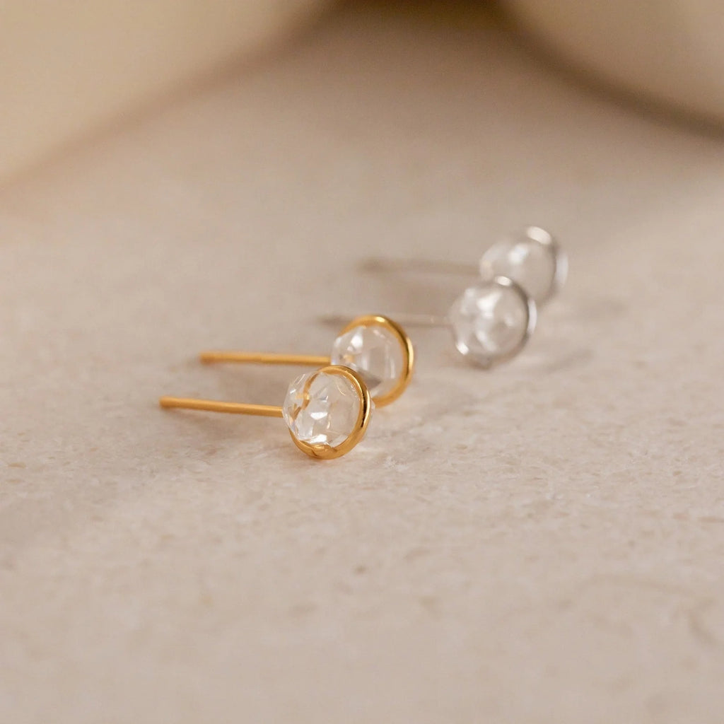 Herkimer Diamond Stud Earrings