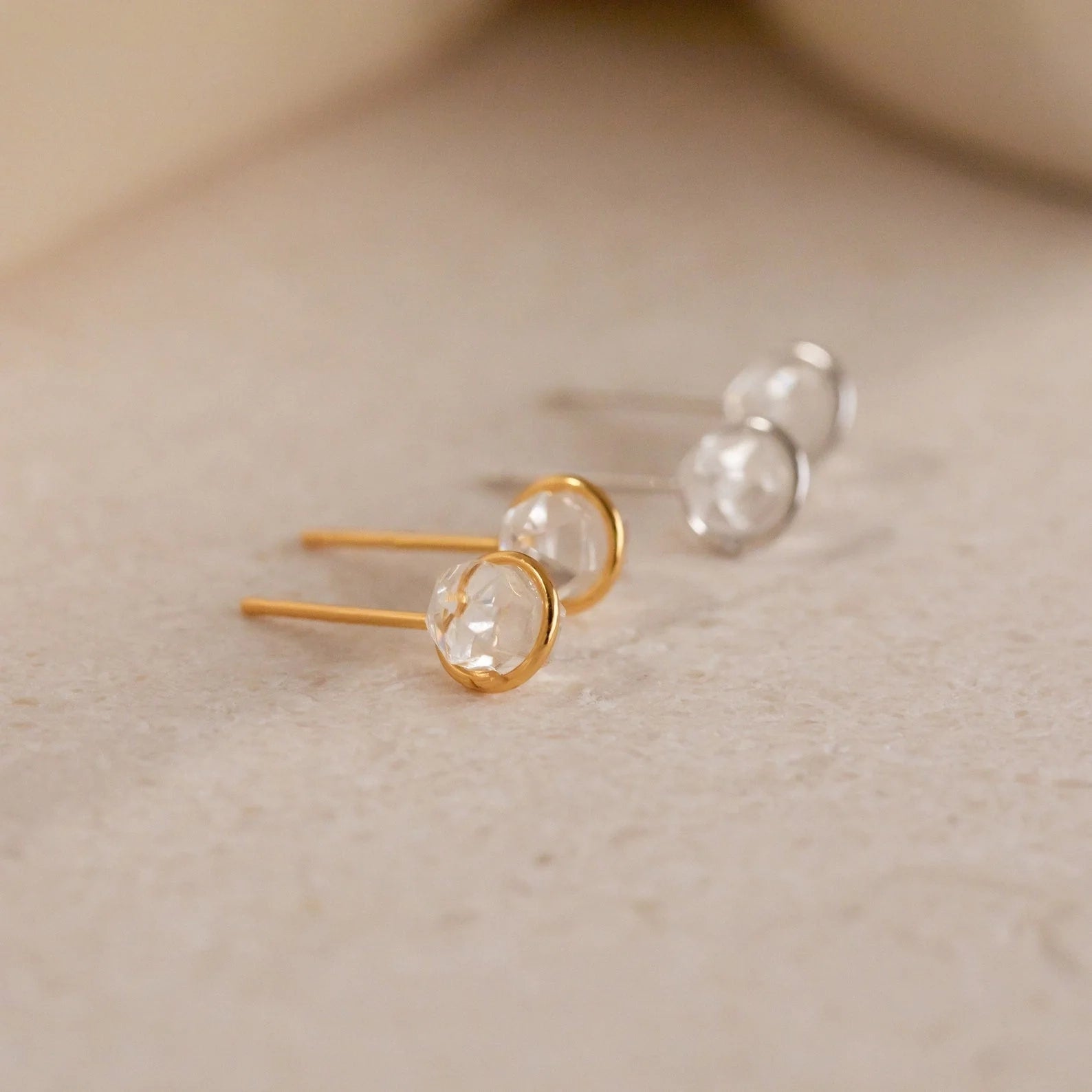 Herkimer Diamond Stud Earrings