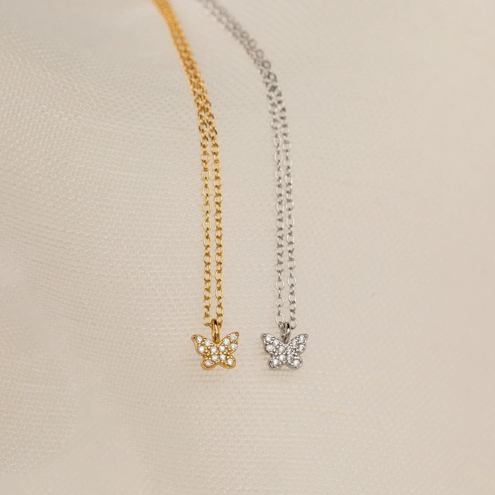 Mandy Pave Butterfly Necklace