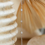 Diamond Bezel Hand Chain Silver 18K Gold Plated