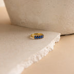 Oval Birthstone Ring Silver 18K Gold Plated