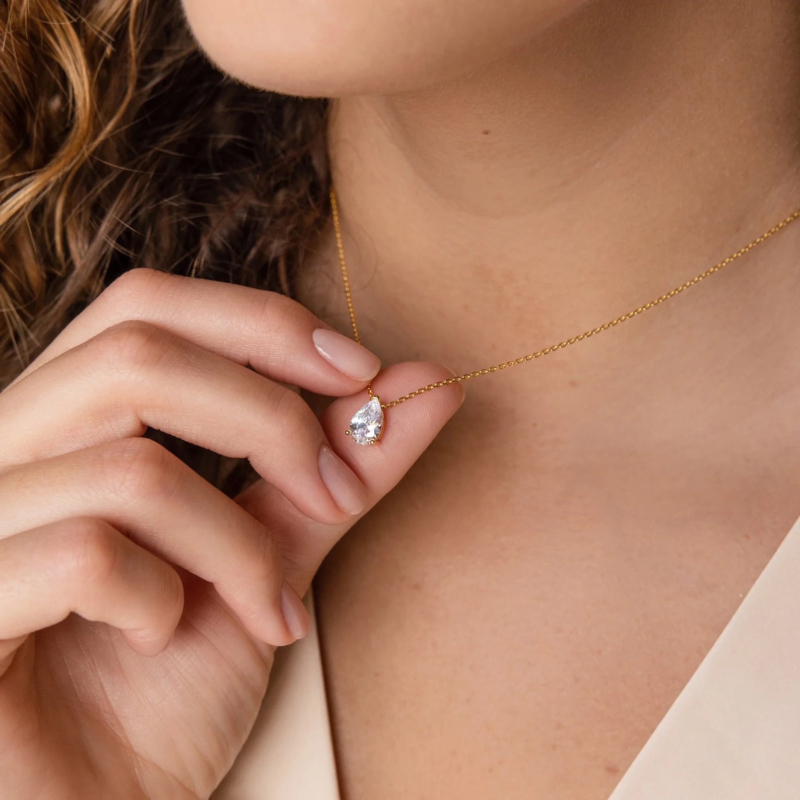 Ophelia Alexandrite Necklace Silver 18K Gold Plated