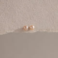 Pink Pearl Studs Silver 18K Gold Plated