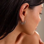 Spiral Swirl Hoops Silver 18K Gold Plated