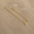 Chain Extender in Silver 18K Gold Plated