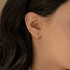 Small Thin Hoops Silver 18K Gold Plated