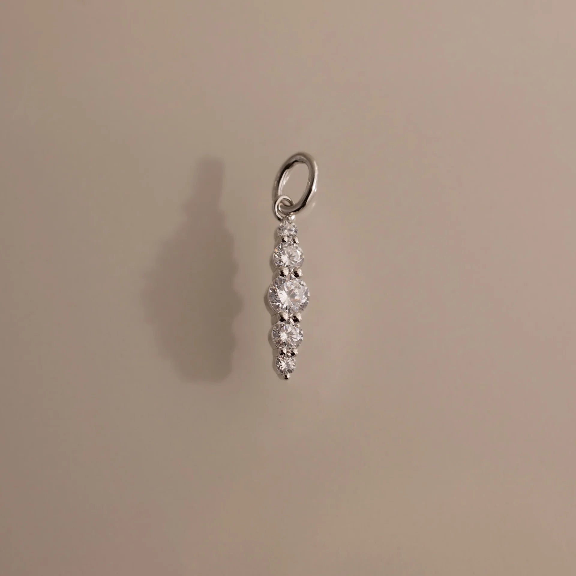 Diamond Ombre Lace Charm Silver 18K Gold Plated